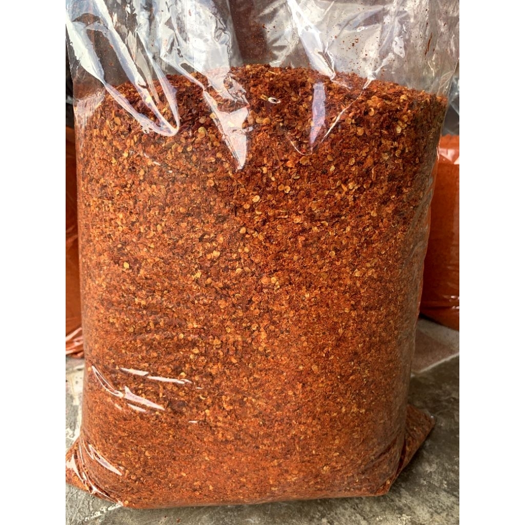 

cabe bubuk kasar kualitas premium kemasan 1kg/Chili granul /Chili oil/cabe pedas/cabai rawit pedas