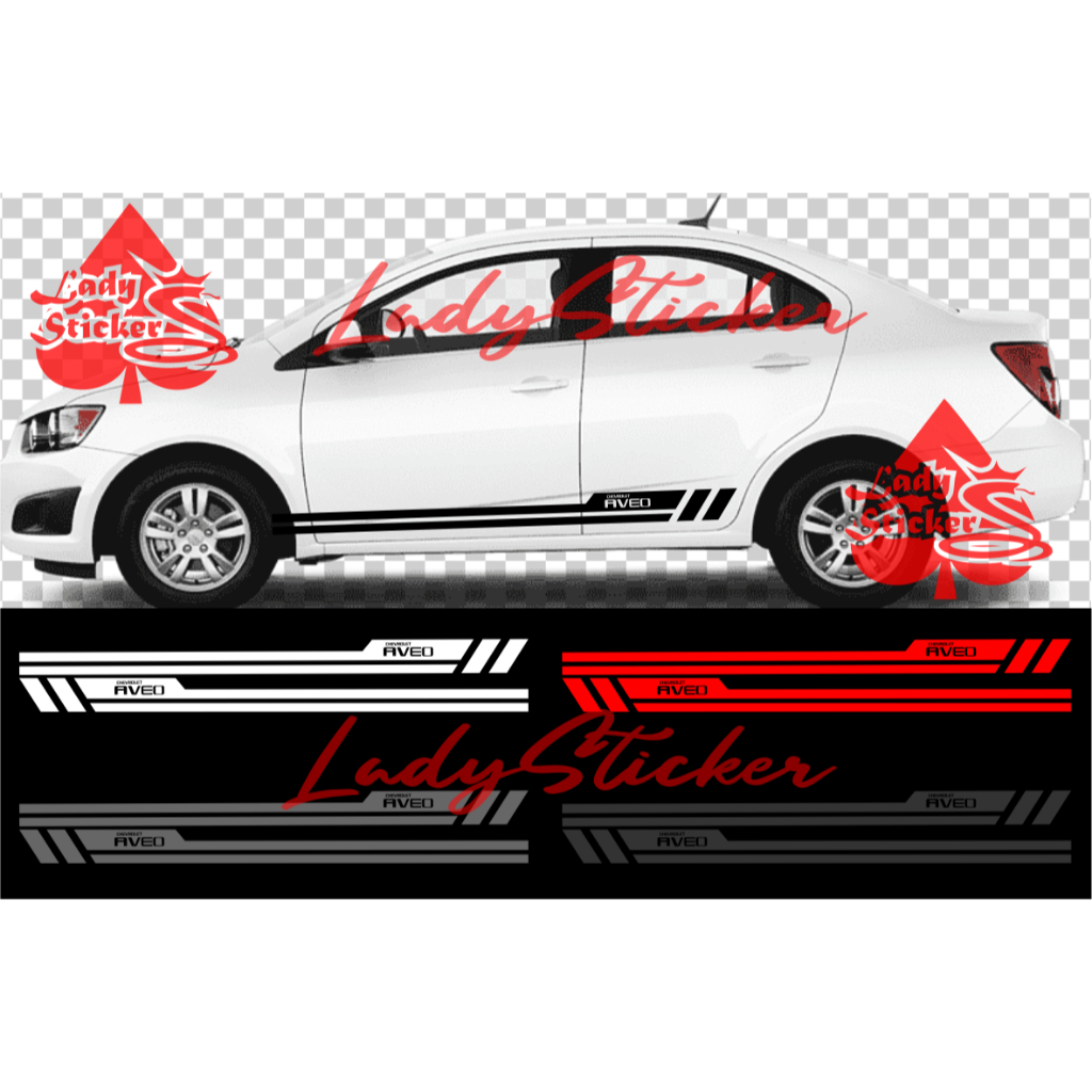 Cutting sticker mobil aveo sticker stiker mobil chevrolet aveo