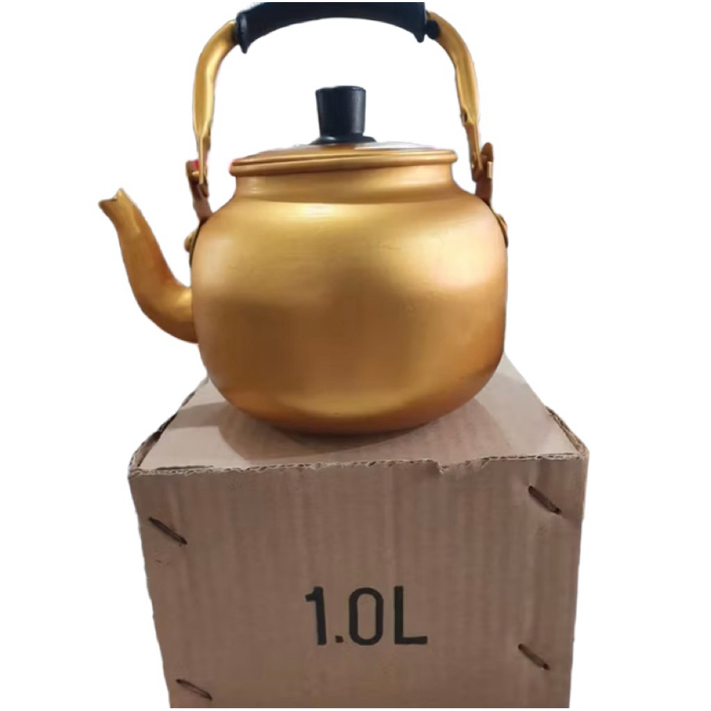 Teko Arab 1 Liter / Teko Kuning Jadul / Teko Arab / Teko Air Zam Zam / Teko Emas Kuning 1L / Teko Al