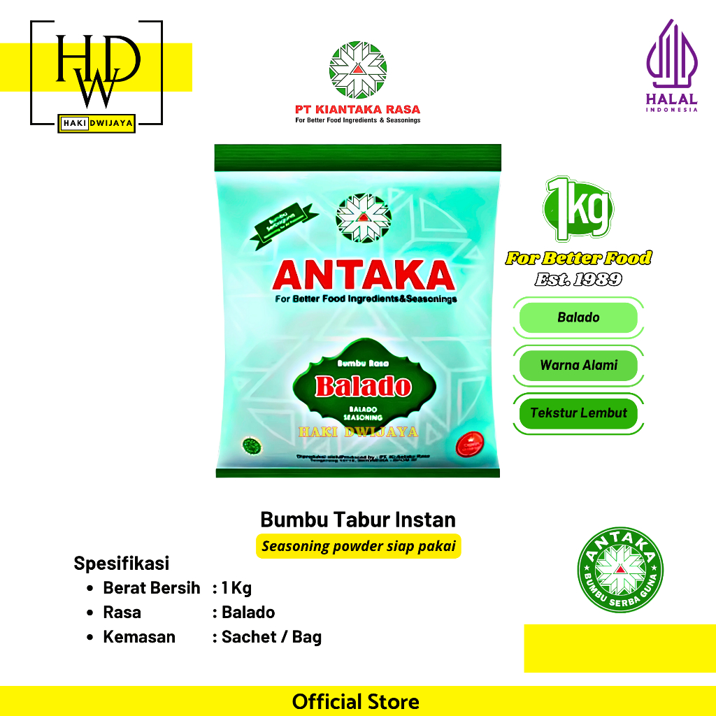 

[1kg] Antaka Bumbu Tabur Instan Rasa Balado