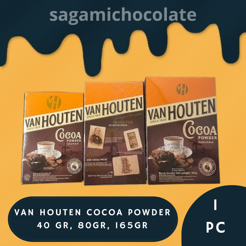 

Cokelat Bubuk Van Houten 165 gr - Cocoa Powder / 80 gr / 40 gr