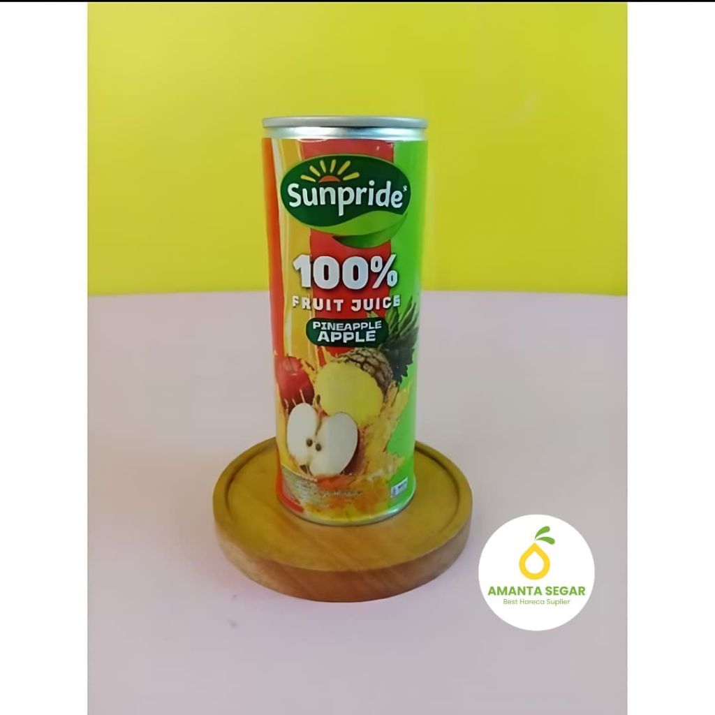 

Amanta Segar | Jus Buah Nanas/Apel Kaleng Sunpride 220ml - 100% Fruit Juice Pineapple/Apple No Added Sugar Ready To Drink (RTD)