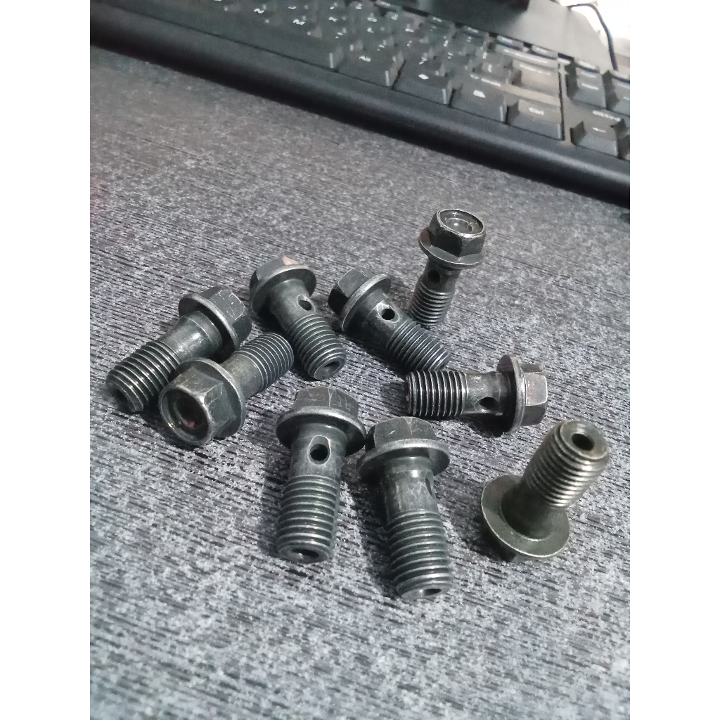 BAUT NEPEL SELANG KALIPER MASTER REM MOTOR M10 DRAT KASAR