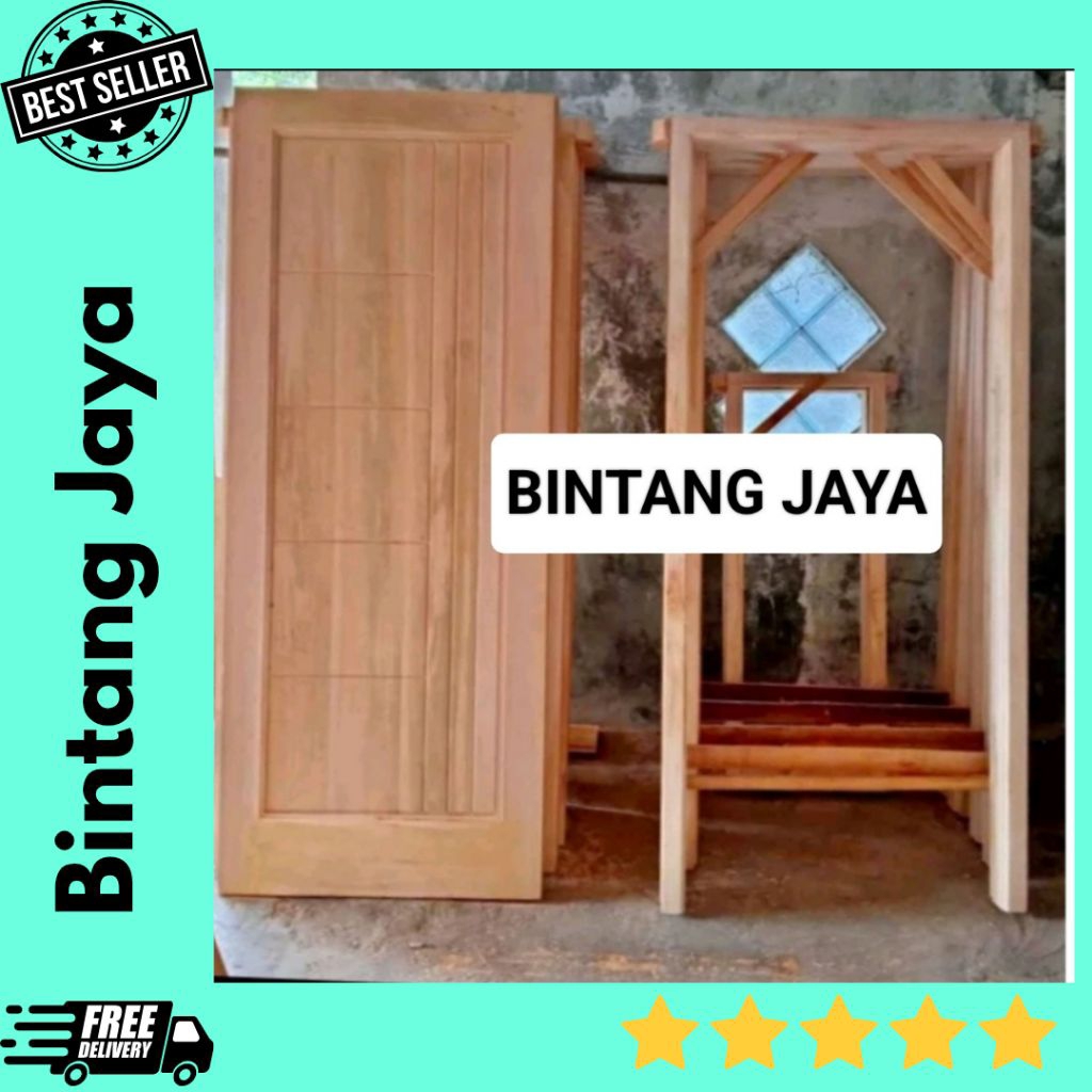 Pintu Dan Kusen Utama Rumah Kayu Mahoni Model Minimalis Pintu Kamar Murah