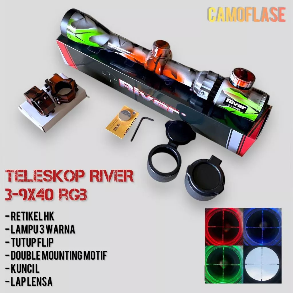 Teleskop RIVER 3-9X40 RGB MOTIF CAMOFLASE