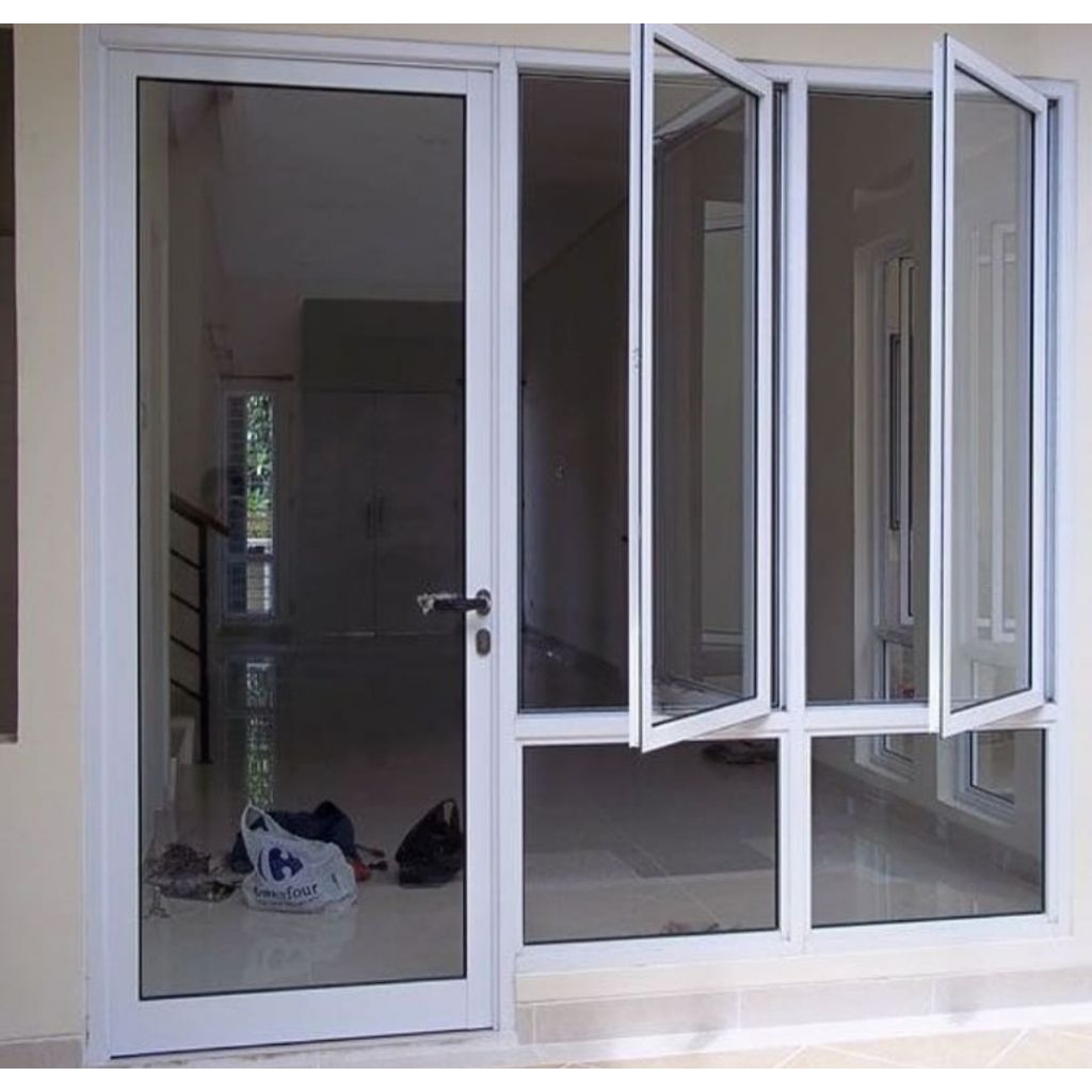 Jendela Casement Aluminium 40x80 cm Kusen 4Inch