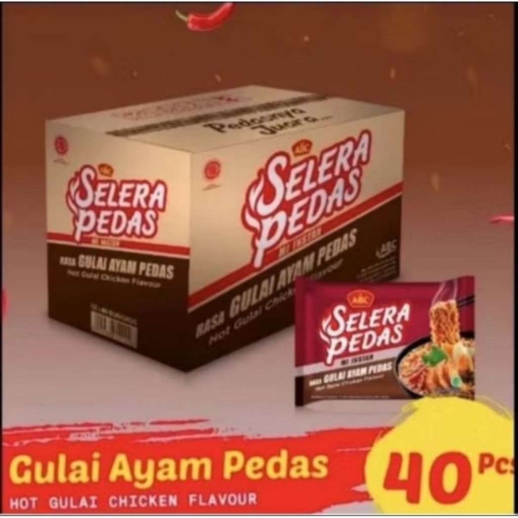 

1 Dus isi 40 bks - Mi ABC selera pedas rasa gulai ayam pedas