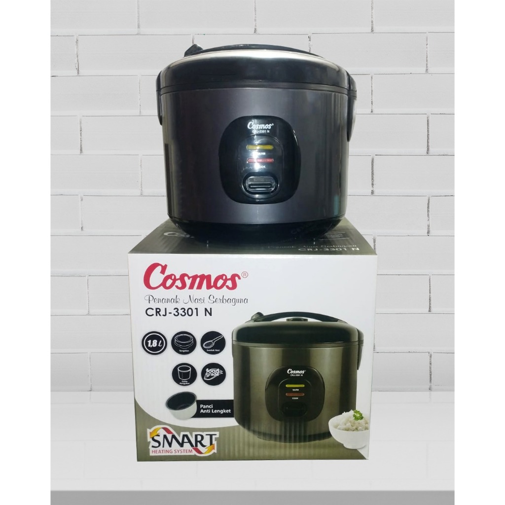 Megiccom Cosmos CRJ3301 / CRJ 3301 / CRJ-3301 N Rice Cooker 1,8 Liter Black Series