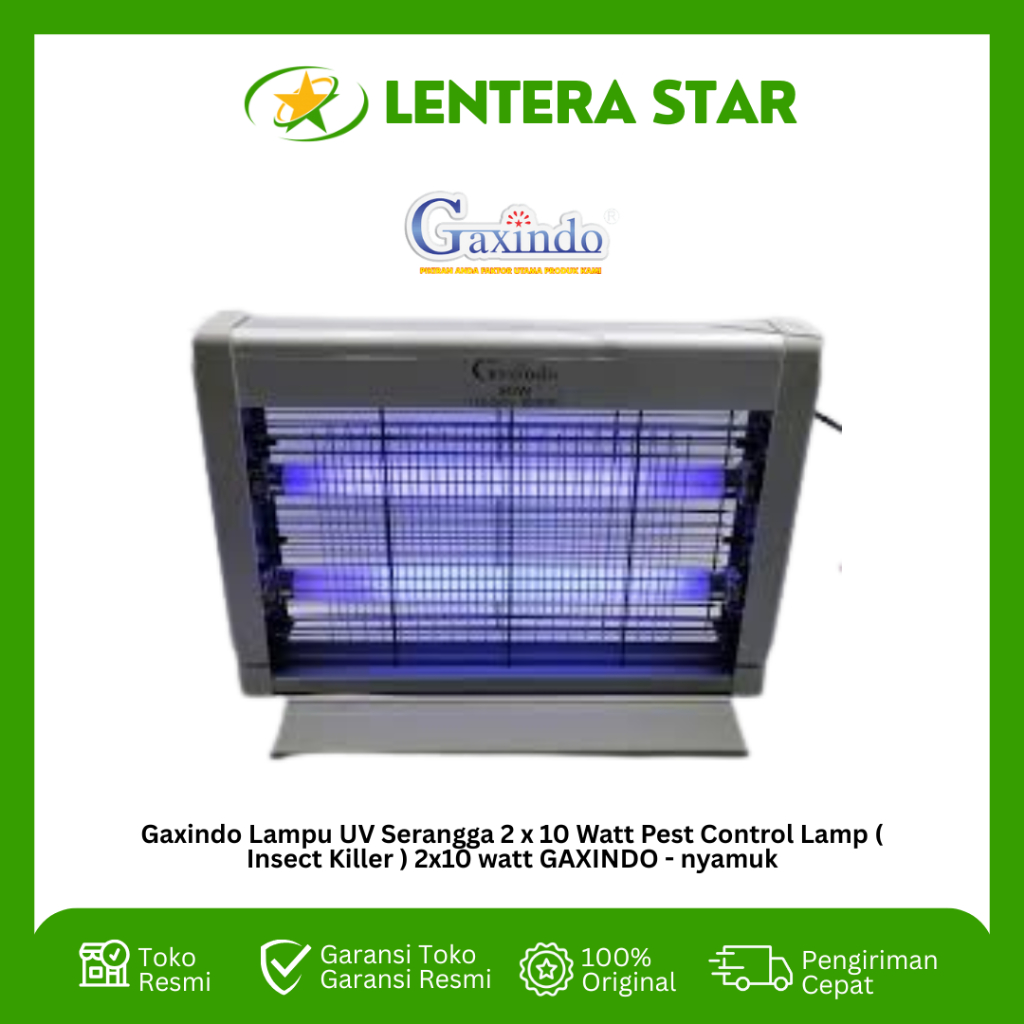 Gaxindo Lampu UV Serangga 2 x 10 Watt Pest Control Lamp ( Insect Killer ) 2x10 watt GAXINDO - nyamuk