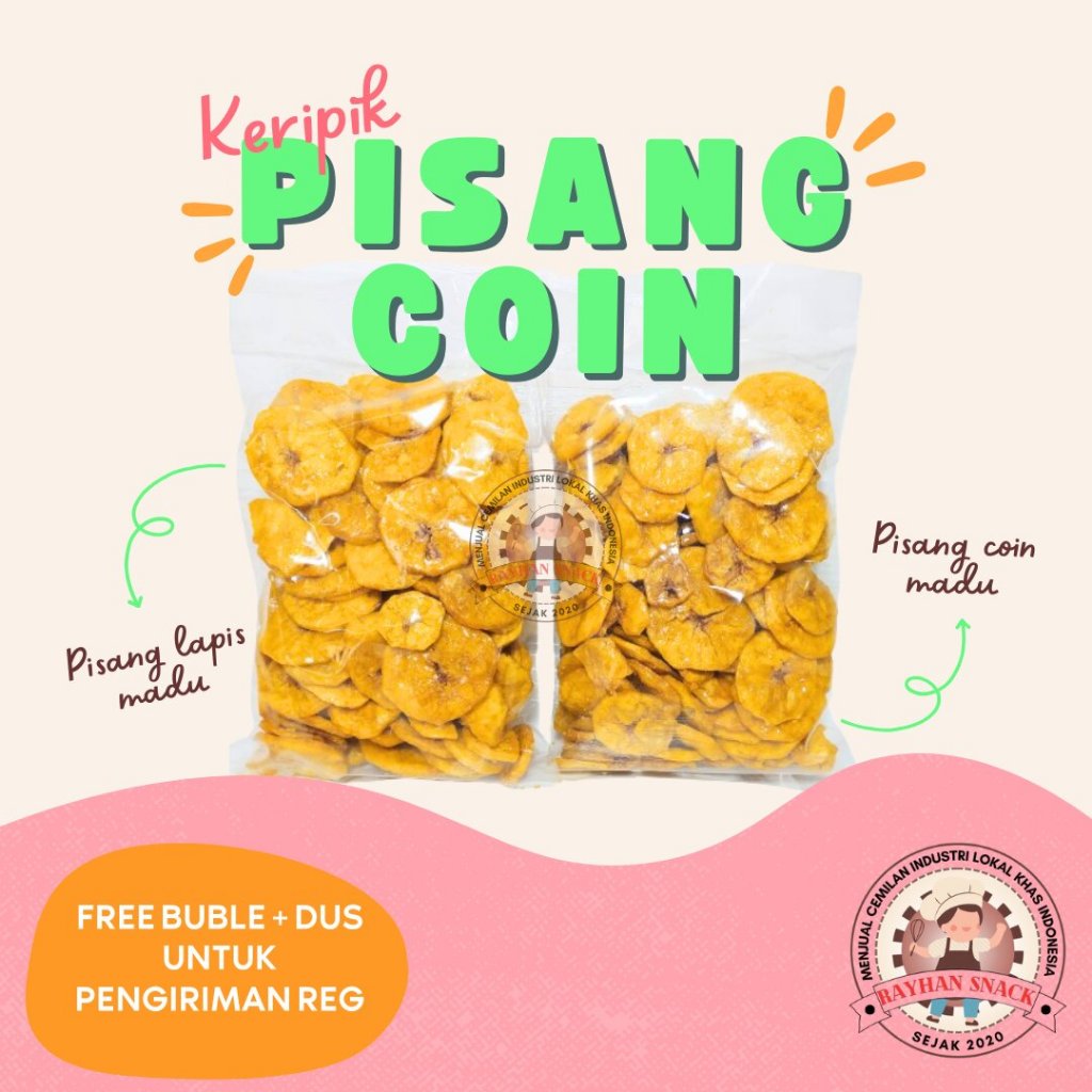 

EG Keripik Pisang Madu Manis 250gr Kripik Pisang Koin Manis Enak Kiloan