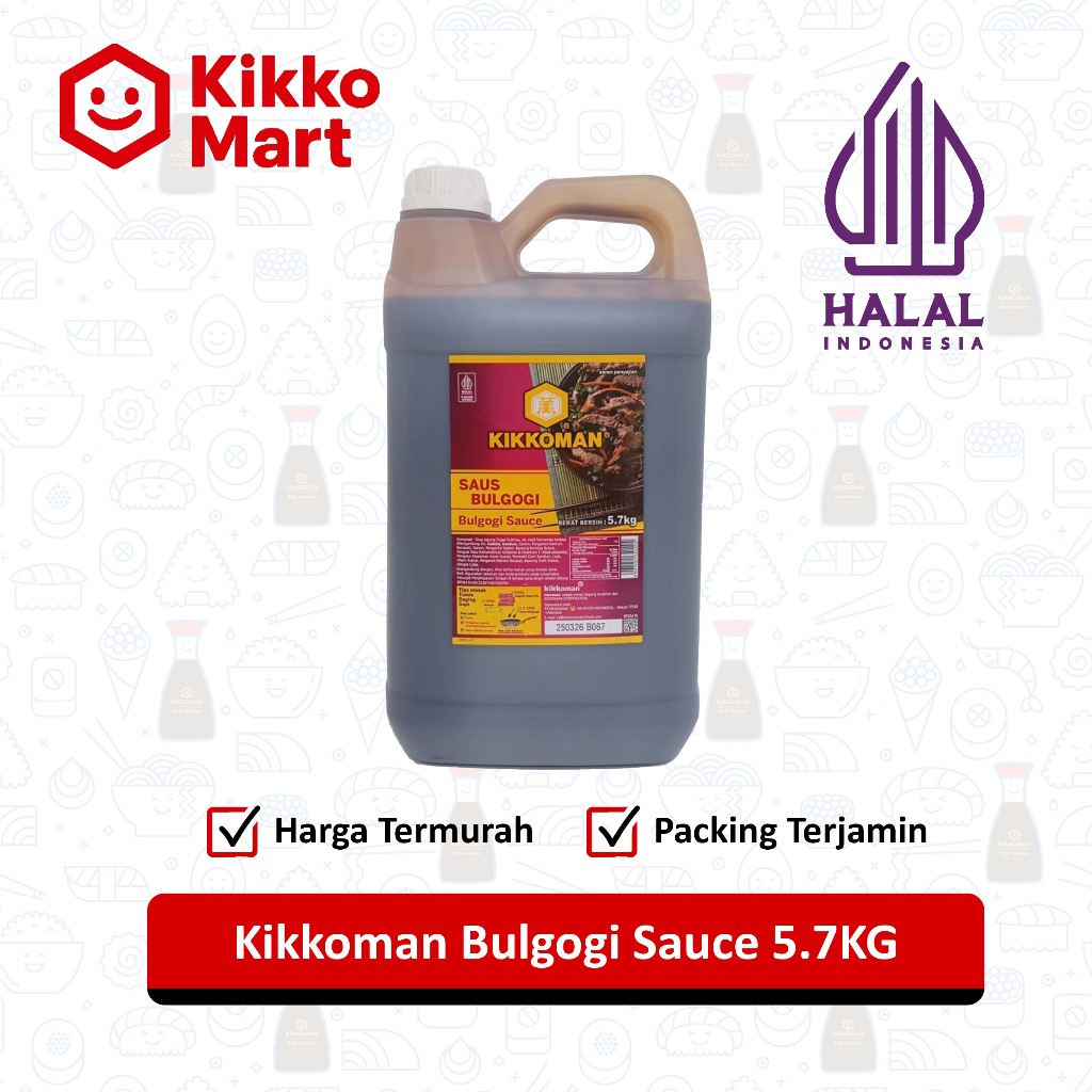 

Kikkoman Bulgogi Halal 5L / 5.7KG – Saus BBQ Korea Rasa Manis Gurih Siap Pakai – Cocok untuk Marinasi Daging Sapi, Ayam, Rice Bowl, dan Usaha Kuliner Korea