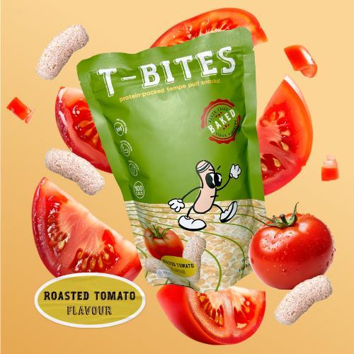 

T-Bites Roasted Tomato | Tbites Snack Tempe | Makanan Ringan Sehat Berprotein