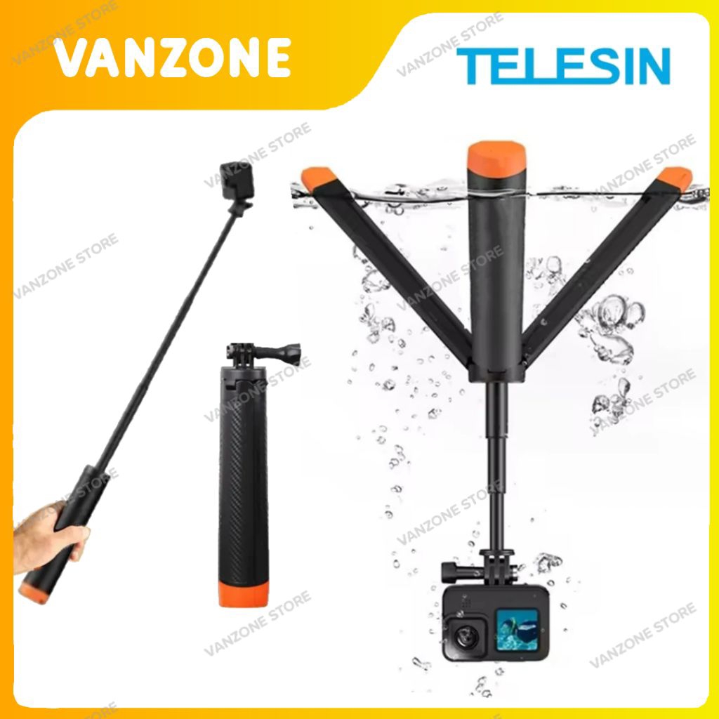 TELESIN Floating Tripod Multifungsi Holder Pelampung Kamera Aksi Action Camera GoPro/Yi Cam/Yi 2 4k
