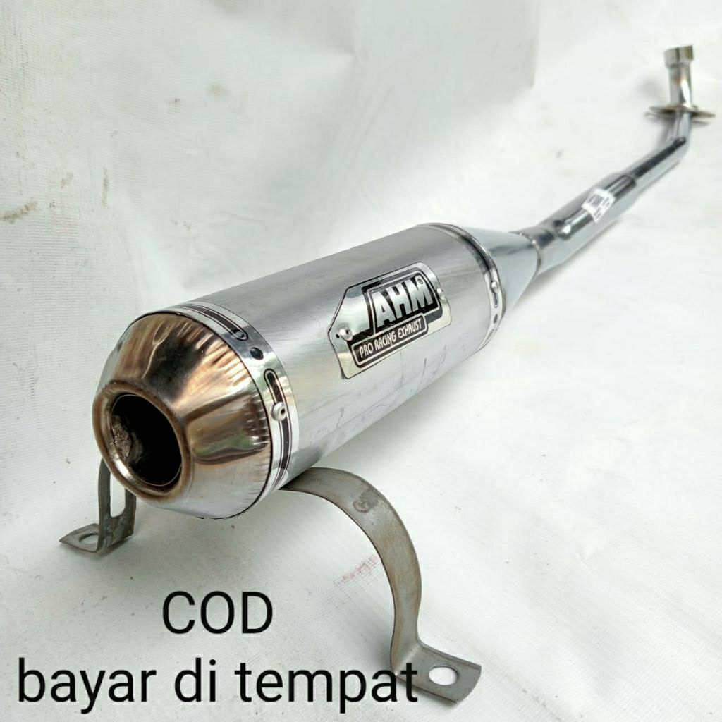 knalpot motor bebek merk ahm swara empuk