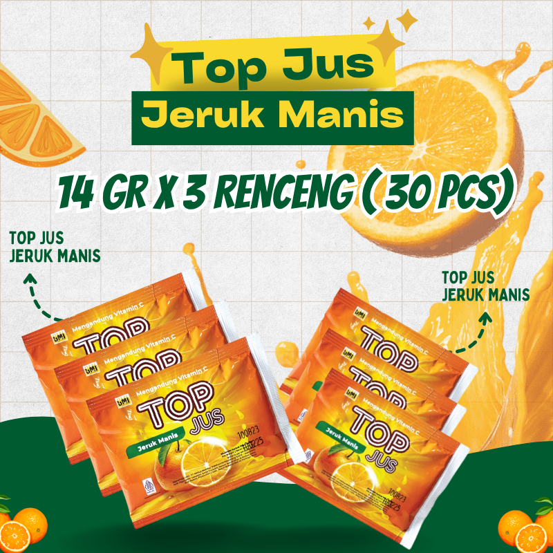 

TOP JUS JERUK MANIS | 14gr x 3 renceng (30 pcs)
