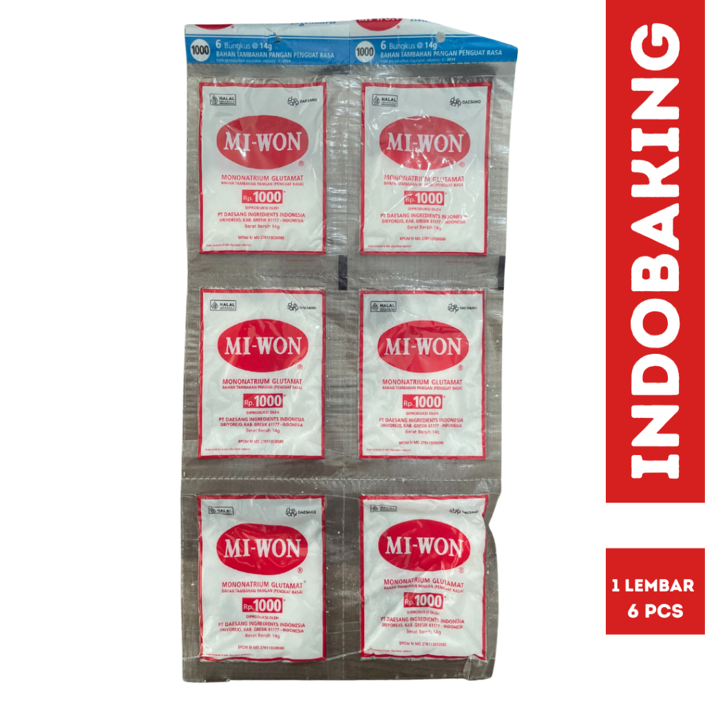 

MIWON MSG Micin Penyedap Rasa 1000M / Eceran 1000 isi 6 pcs