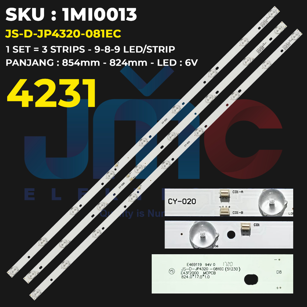 Backlight TV Mito 43 Inch 4231 JS-D-JP4320-081EC