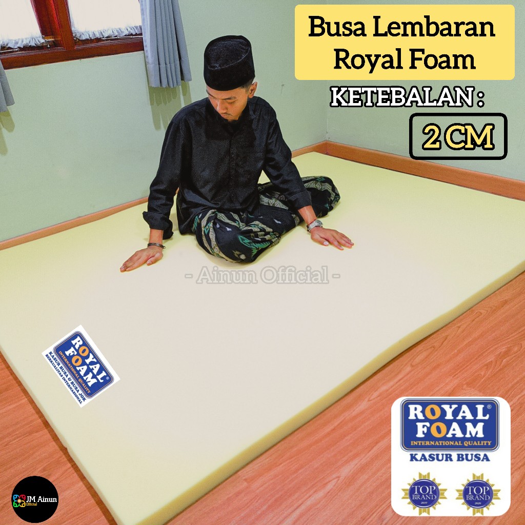 Busa Kasur Royal Foam Lembaran Tebal 2cm 100x150cm / 200x150cm Busa Yellow Super Untuk Surpet Matras