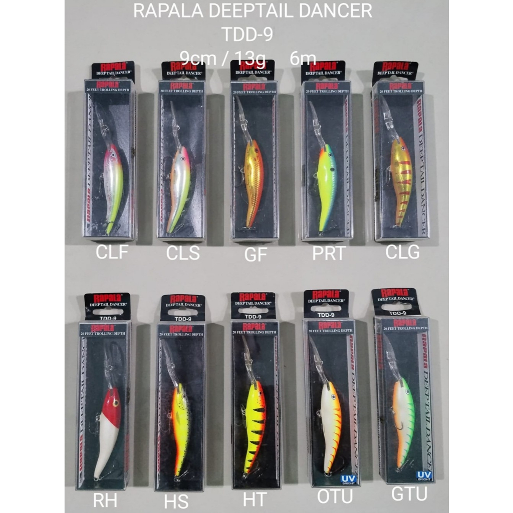 LURE / UMPAN RAPALA DEEPTAIL DANCER TDD-9, 9cm / 13gram, 6m