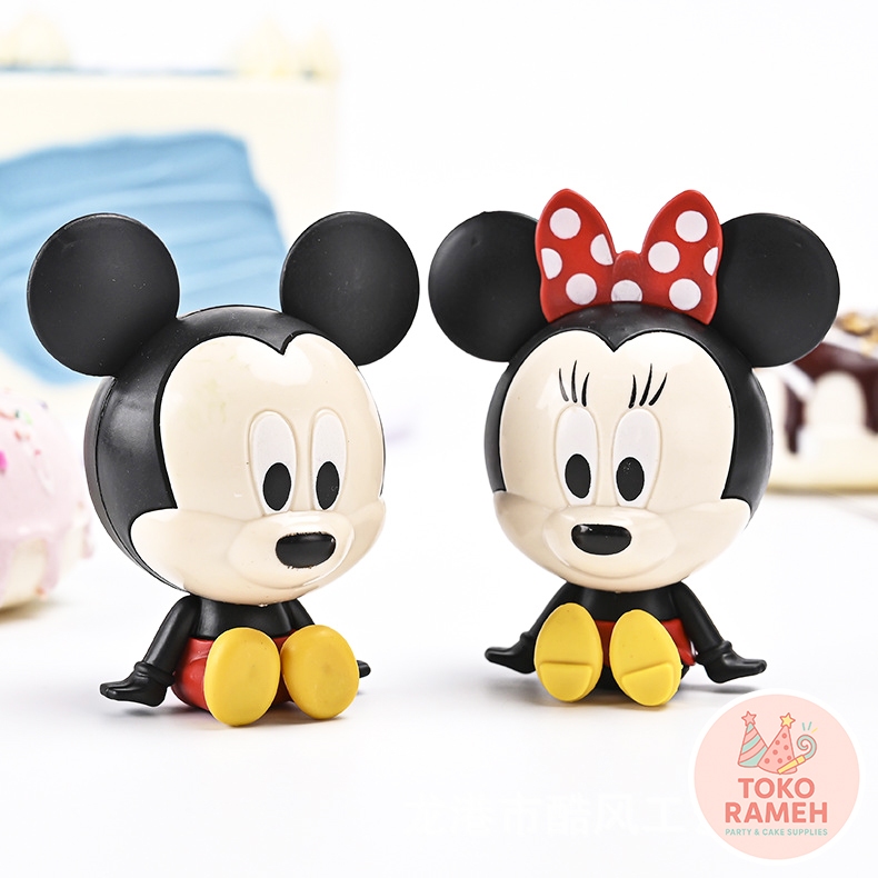 Hiasan Kue Mickey Minnie Mouse untuk Topper Cake Ulang Tahun Anak Lucu Karakter Kartun Imut