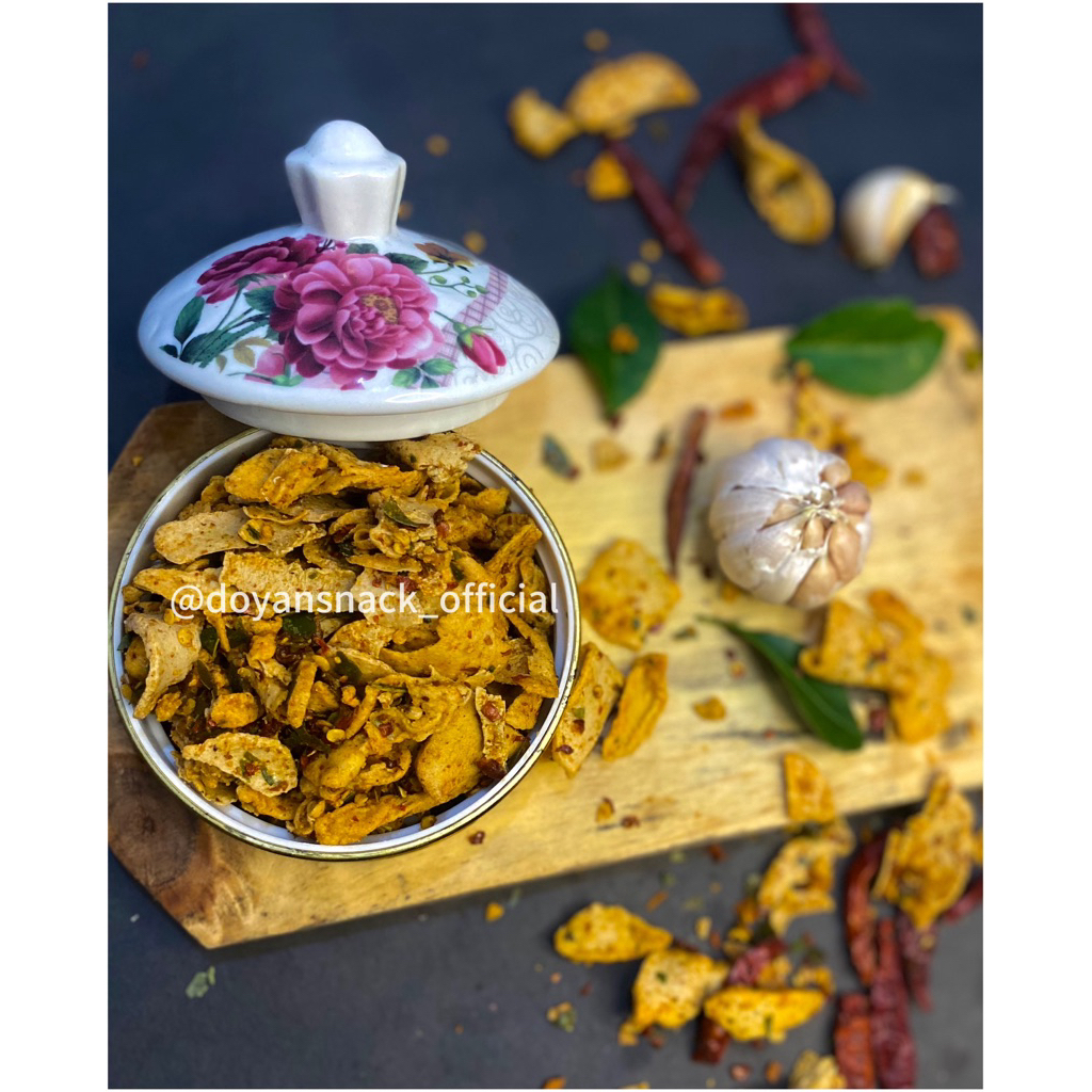 

Basreng pedas daun jeruk viral bumbu melimpah 100 gr doyan snack