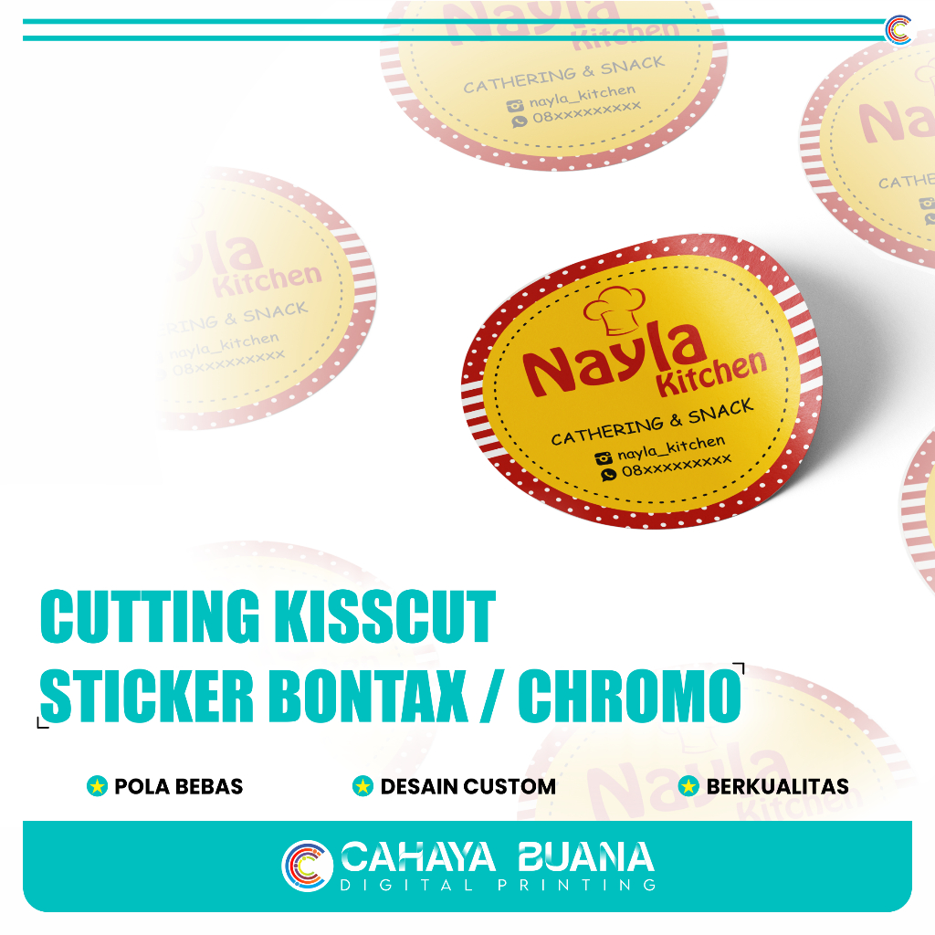 

Cetak Stiker Chromo / Bontax A3+ & Kiss Cut - Print Sticker Label Bontax / Chromo Custom Murah