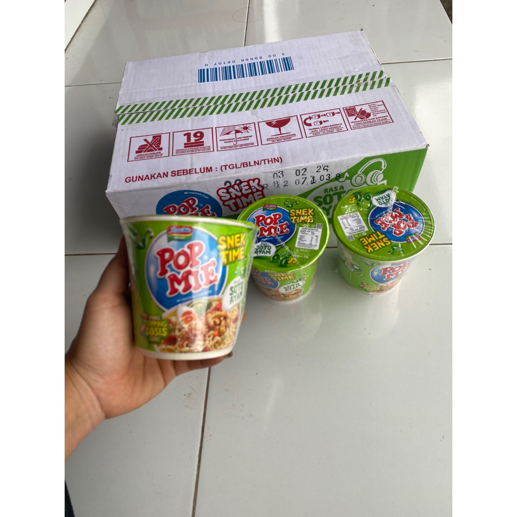 

Pop Mie Mini 1 Dus isi 12 Pcs @ 39g | Pop Mie Mini Indofood Noodleso