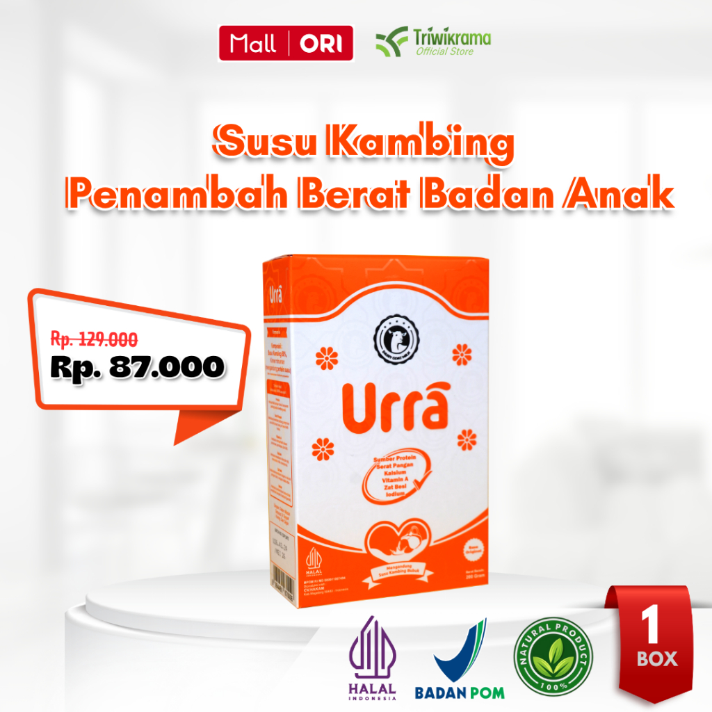 

Susu Urra 200gr Susu Kambing Membantu Menambah Nafsu Makan dan Berat Badan Anak