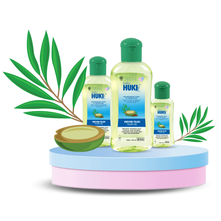 Huki Minyak Telon / Minyak Telon Lavender 30ml , 60ml, 125ml