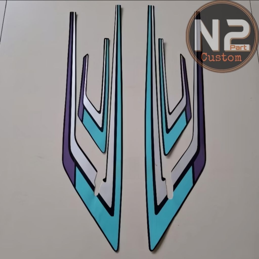 Striping Honda GL 100 tahun 1994 Stiker list body standar motor gl100 94 tosca