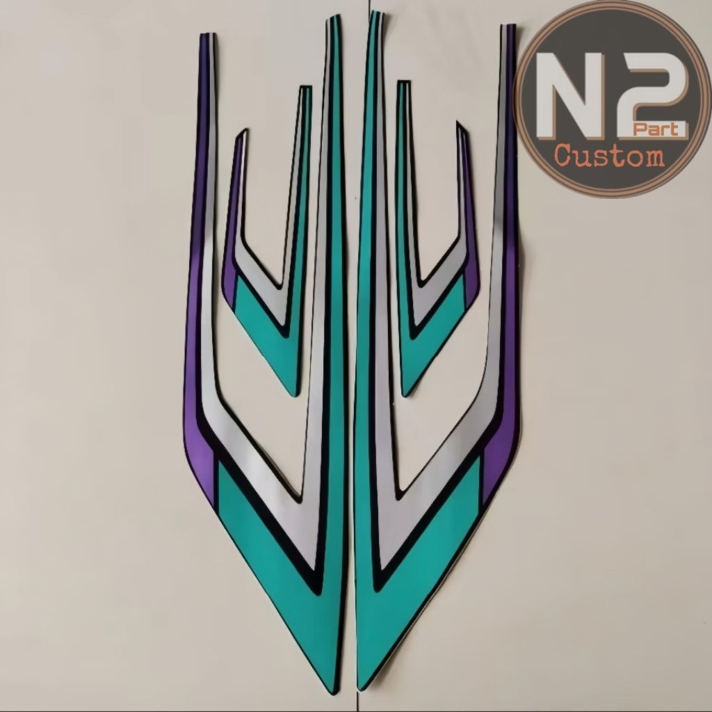 Striping Honda GL 100 tahun 1994 Stiker list body standar motor gl100 hijau