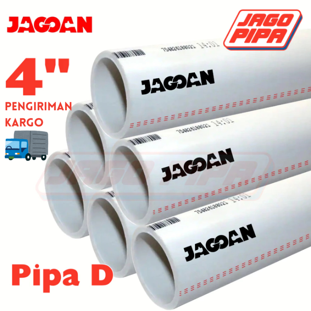 Jagoan Pipa D 4 Inch PVC MOF 4 Meter Paralon Putih Pralon 4"