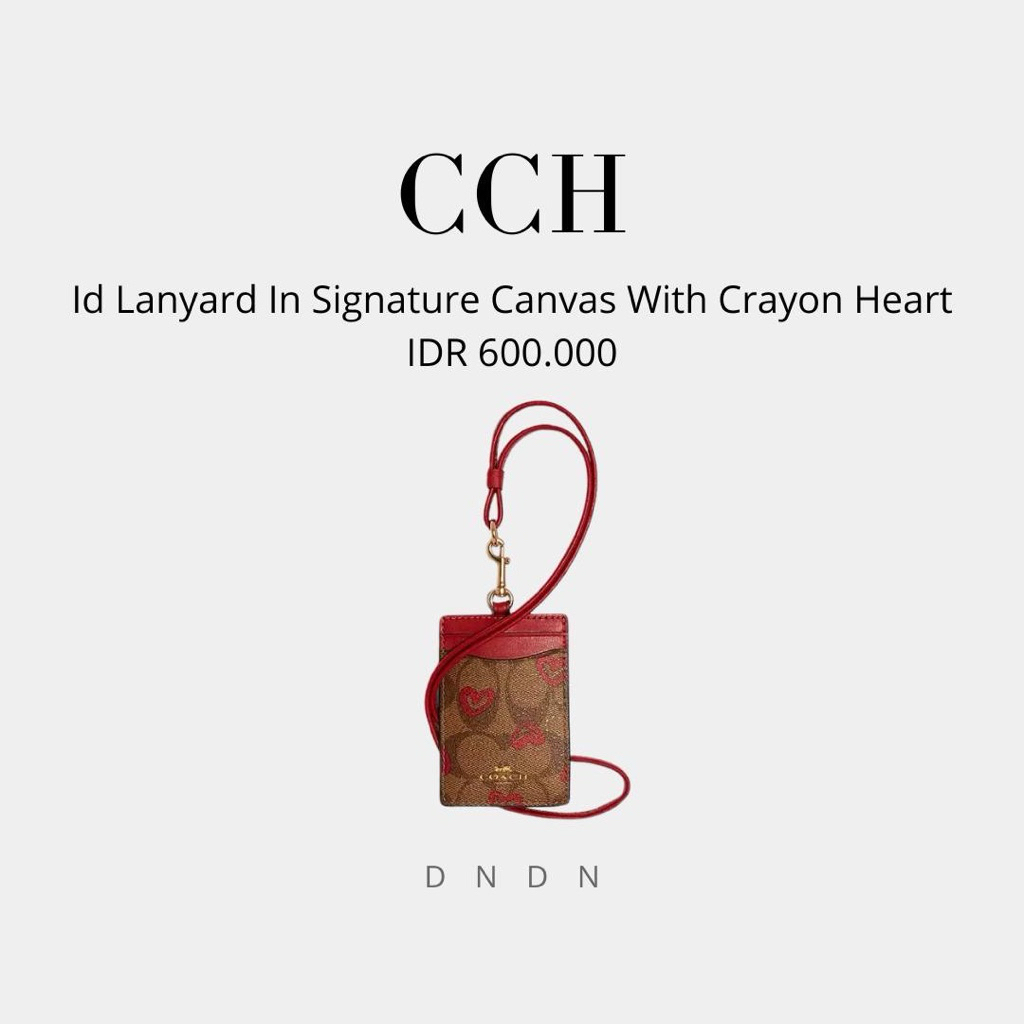

Id Lanyard In Signature Canvas With Crayon Heart