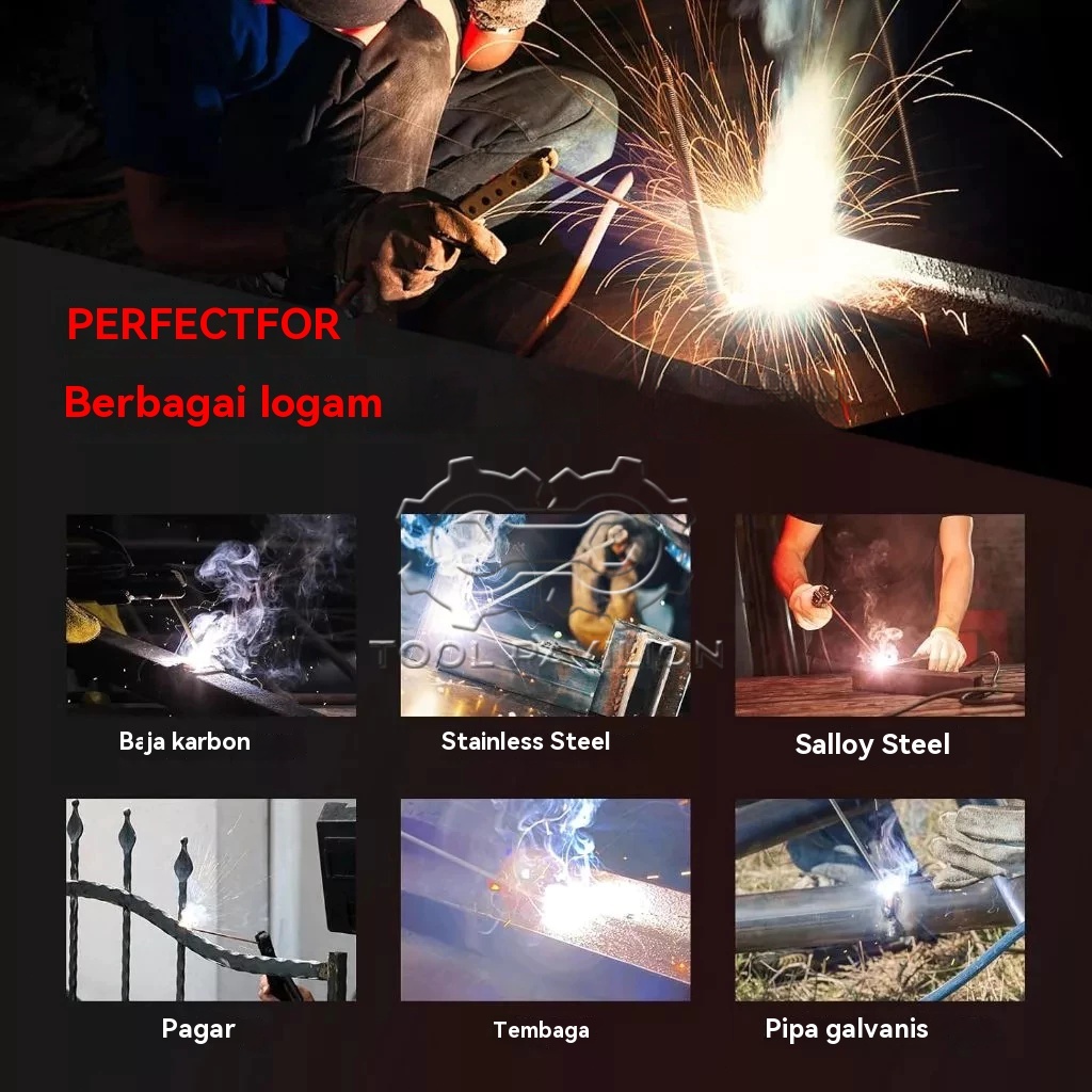 Reaim Mesin Las Inverter MIG-250 120A IGBT, Mesin Las MIG Tanpa Gas, Trafo Las, Mesin Las Low Watt,