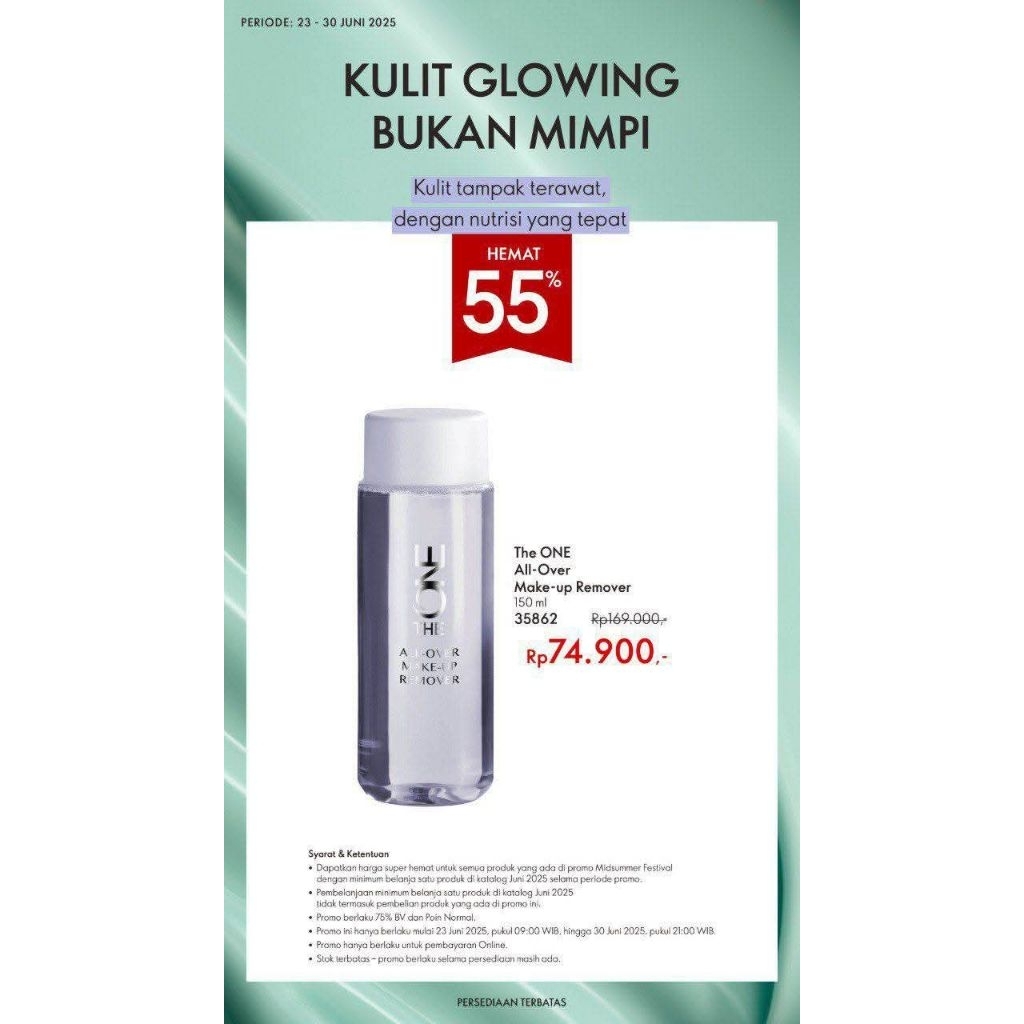 ORIFLAME THE ONE MAKE UP REMOVER