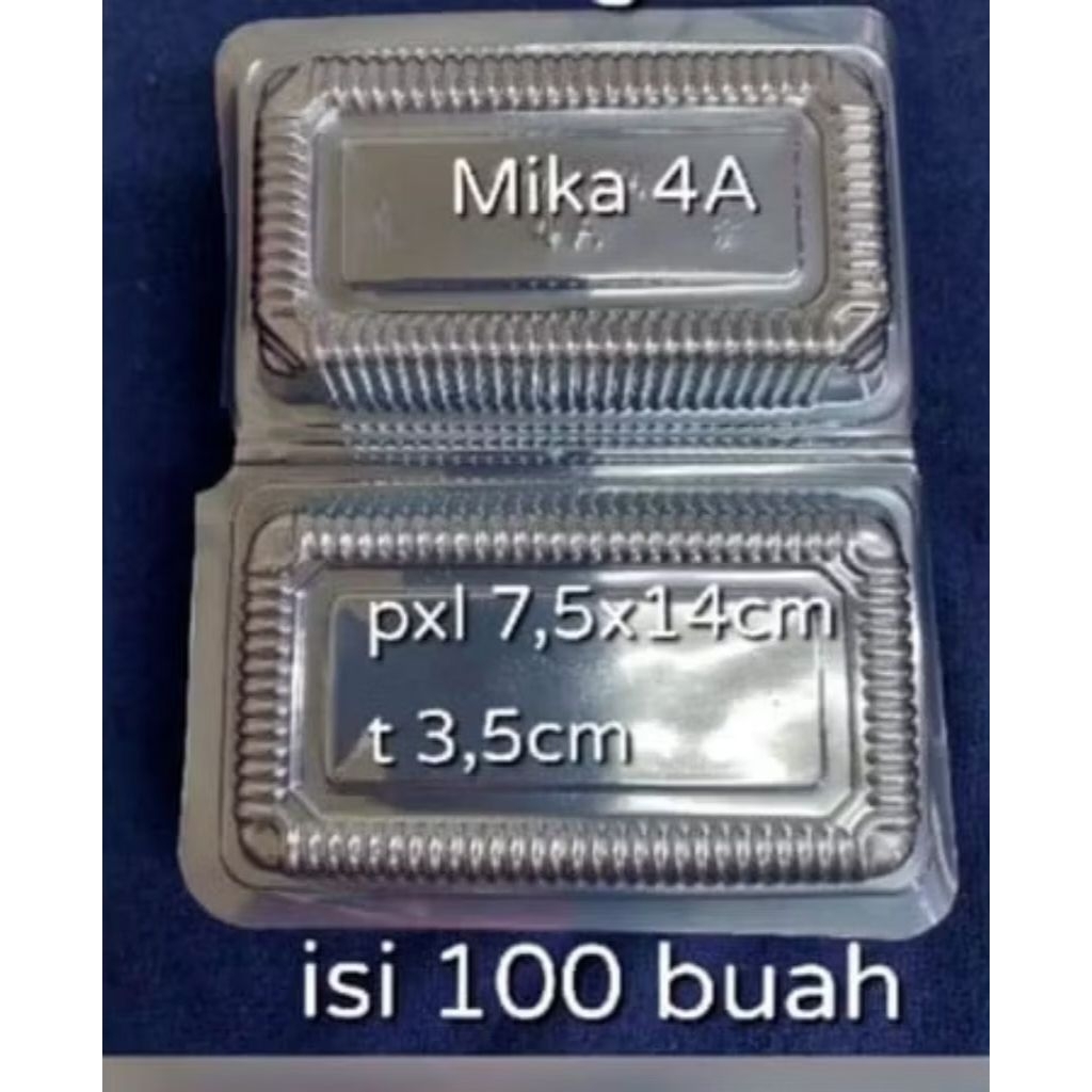 Mika Kue 4A ukuran sedang Plastik Bening Tebal