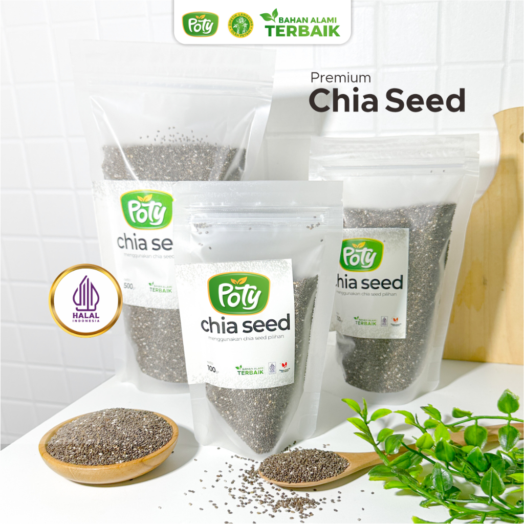 

Organic Black Chia Seed Chiaseed Organik JSR Rempah Herbal Premium 1kg 500gr Poty