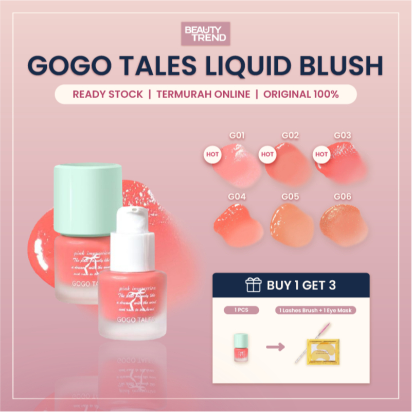 [READY ORI] Gogo Tales Blush Gogo Tales Liquid Blush Gogo Tales Blush On Cair Gogo Tales Lip GT720