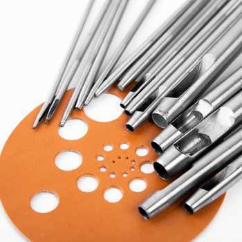 

COD HOLE Set Pelubang Kulit Leather Hole Puncher Steel Hollow Round 6 PCS - H881