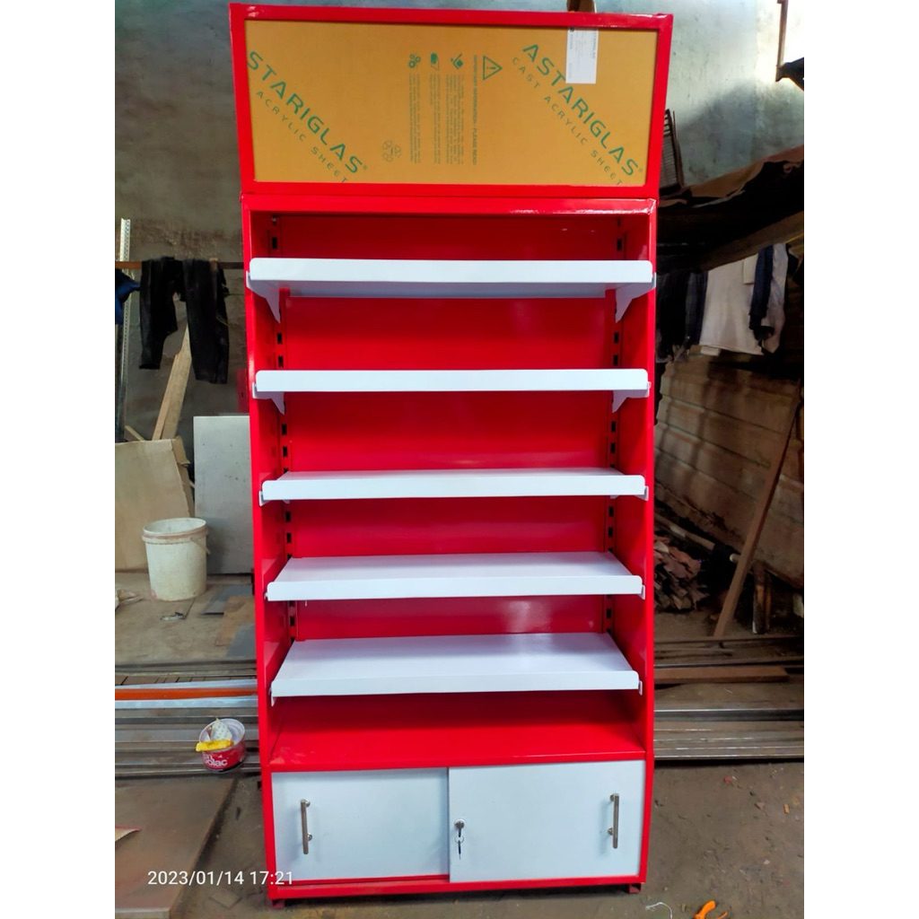rak backwall, rak rokok, rak minimarket, rak besi toko, rak swalayan, rak gudang kecil, rak pajangan