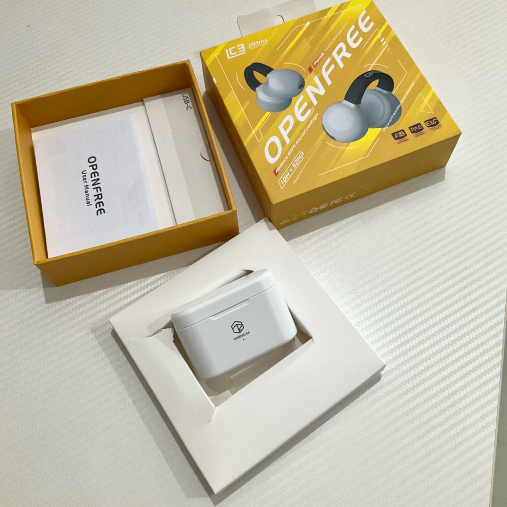 Roseselsa rose technics openfree tws open ear clip op ows bluetooth