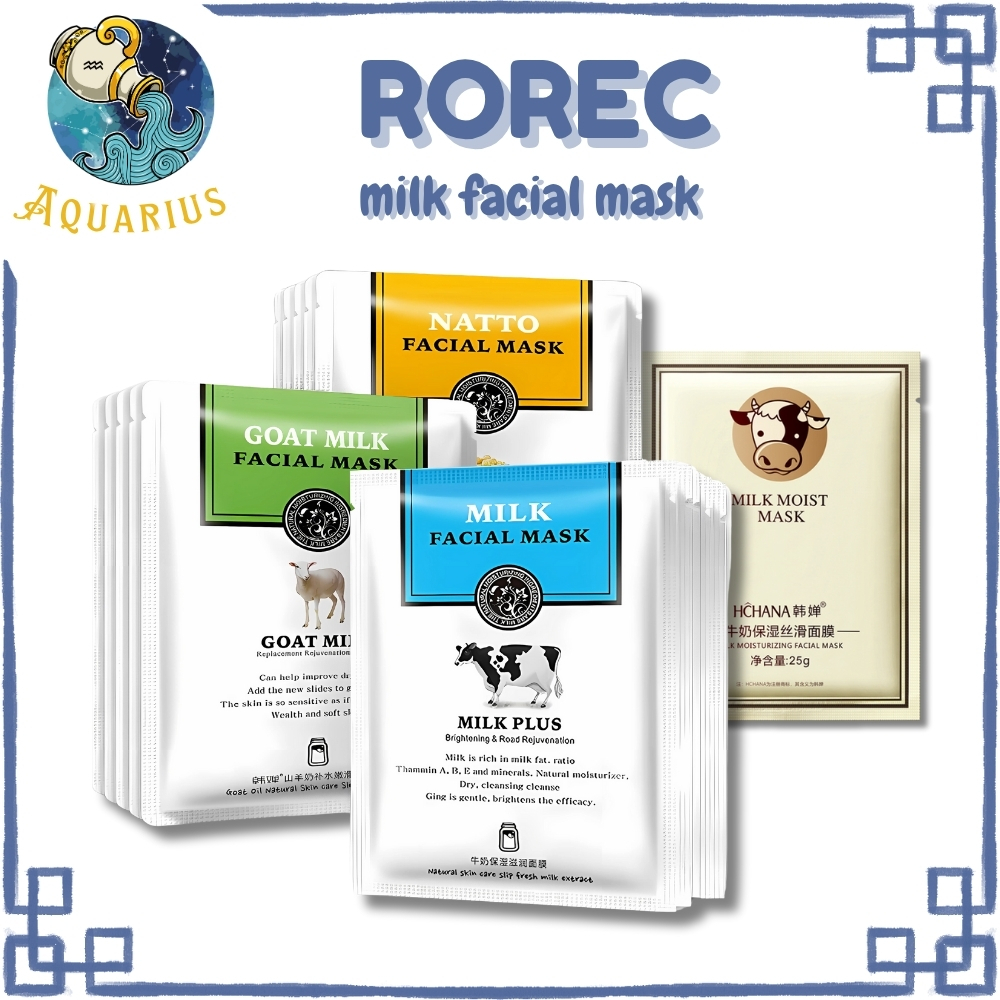 ROREC HCHANA Goat Milk Natto Plus Facial Sheet Mask RO001