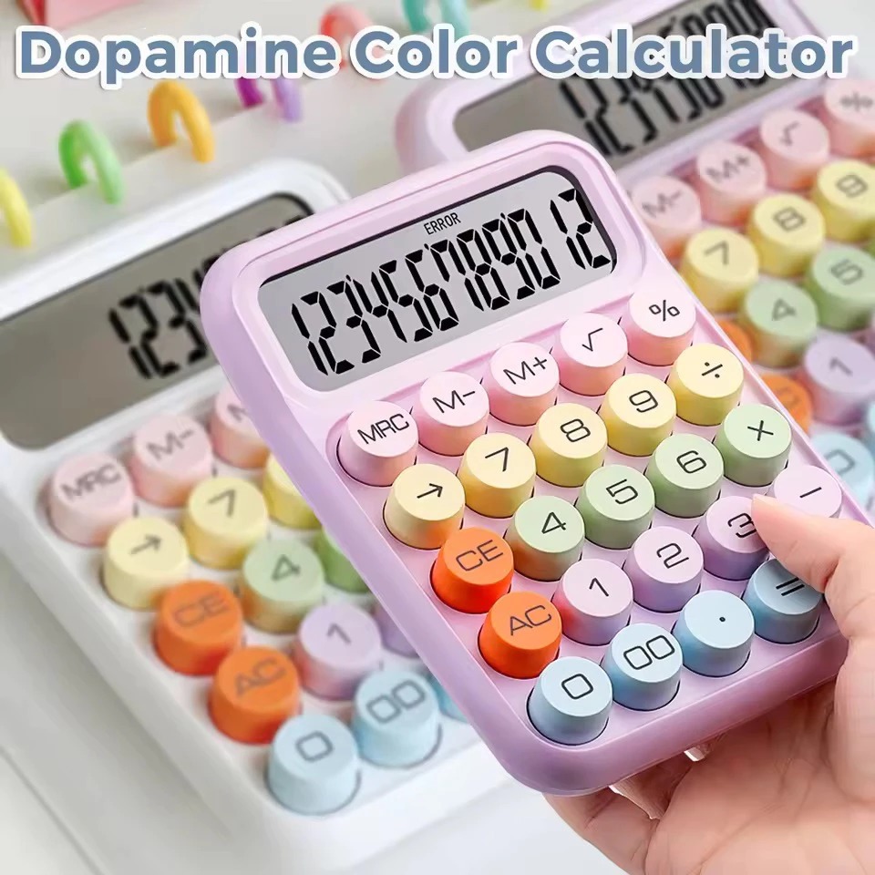 

Kalkulator Pastel Aesthetic Mekanik 12 Digit Tombol Besar Alat Tulis Calculator Sekolah Kantor Alat
