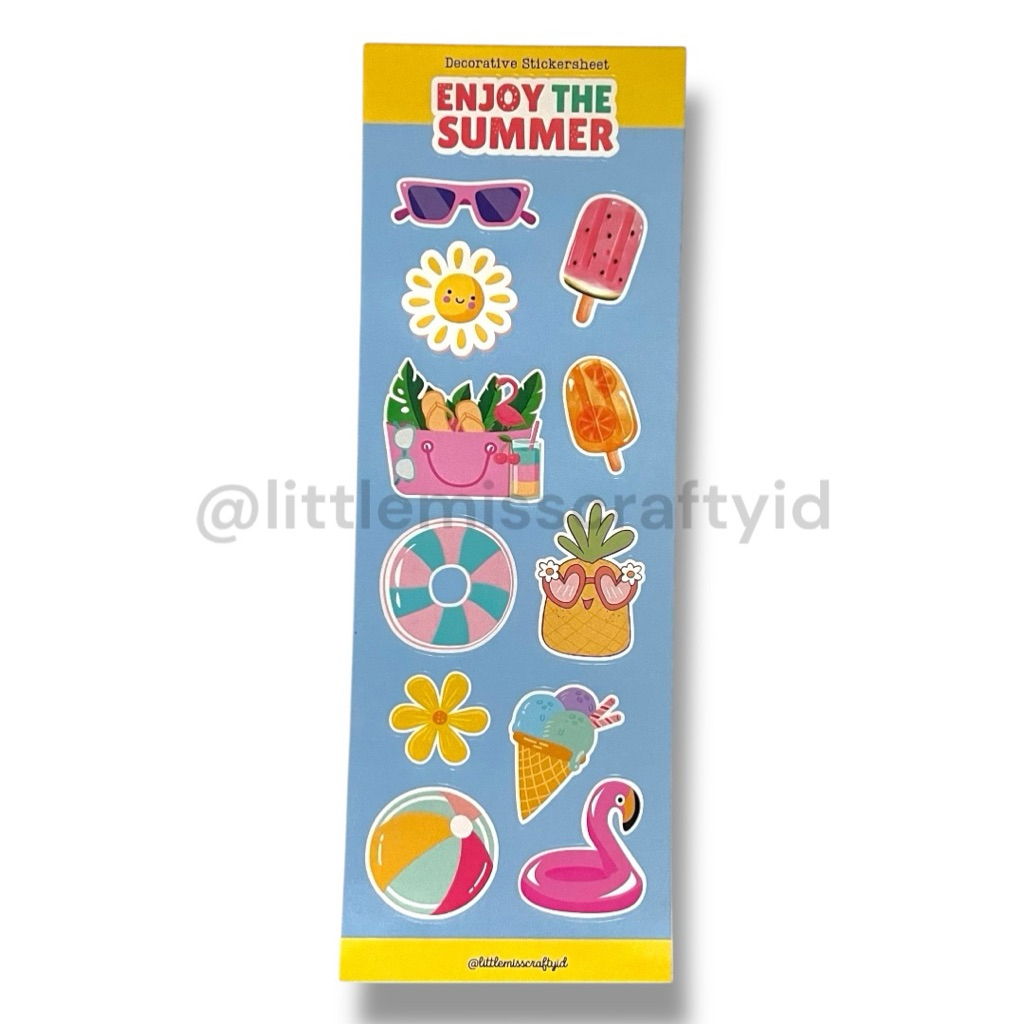 

Sticker Unik liburan Summer journal | vynil waterproof kisscut