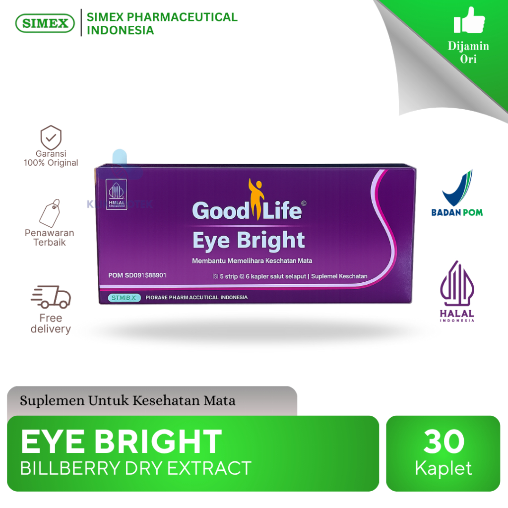 GOOD LIFE EYE BRIGHT BOX ISI 30 KAPLET - Table EYE-BRIGHT EYEBRIGHT vitamin mata