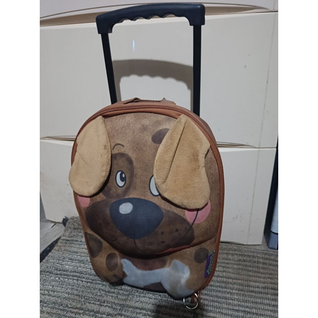Tas Koper Okiedog motif Anjing warna coklat