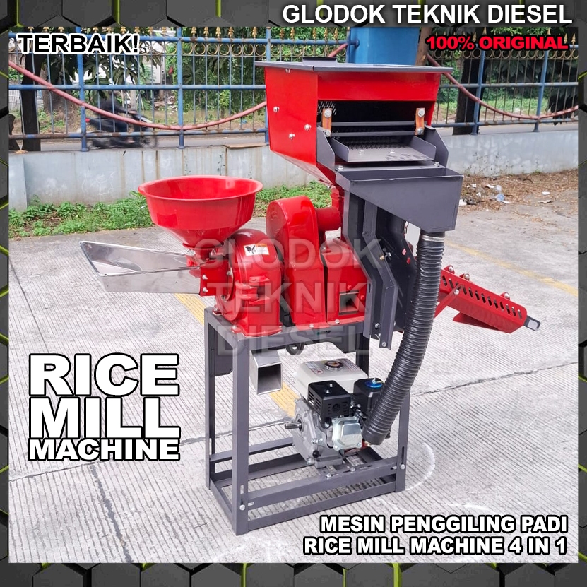 Mesin Giling Padi Penepung Multifungsi 4 in 1 Tepung 4in1 Mesin Selep Padi Gilingan Padi Kombinasi M