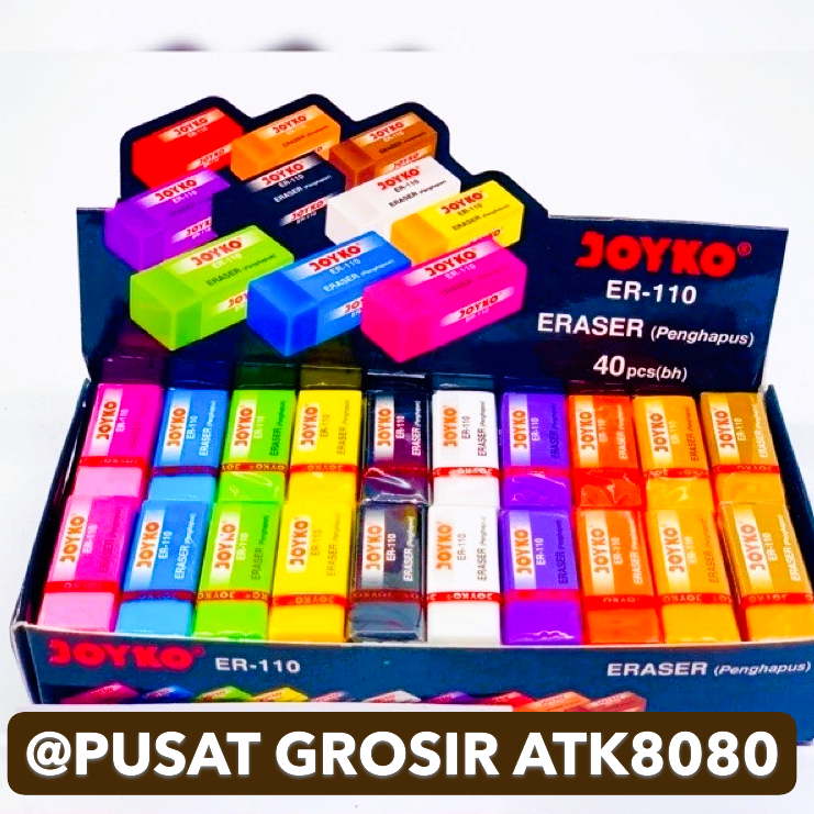 

[PGATK] JUAL ECERAN 3 PCS PENGHAPUS JOYKO WARNA WARNI ER-110.