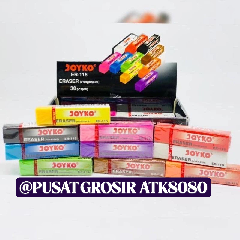 

[PGATK] JUAL ECERAN 2 PCS PENGHAPUS JOYKO PANJANG WARNA WARNI ER-115.