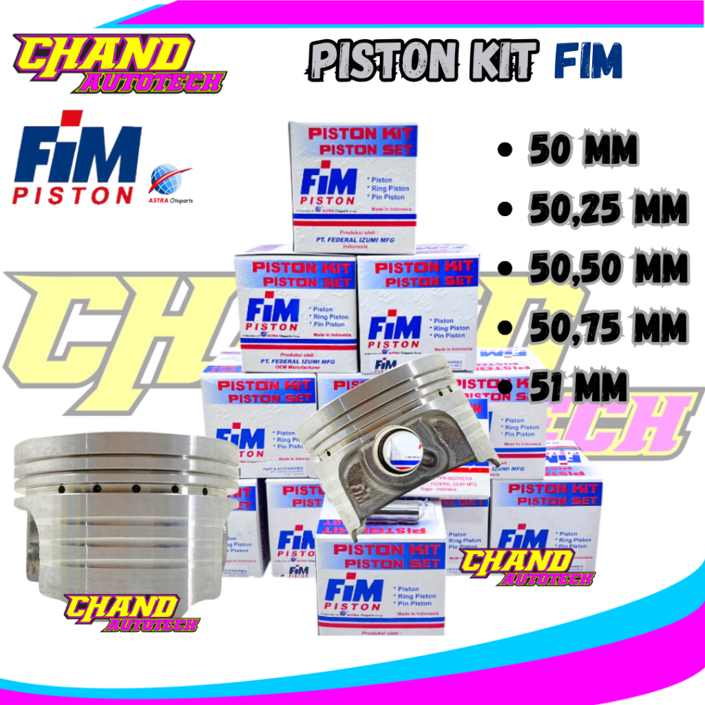 PISTON SEHER KIT FIM 42 PEN 13 BEAT SERIES BLADE REVO KARBU 50 50.25 50.5 50.75 51
